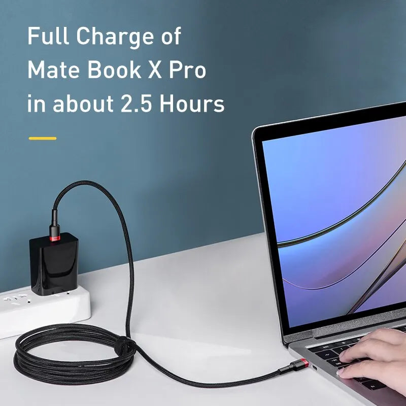 Baseus USB Type C To USB C Cable For iPhone 17 16 100W/5A PD Fast Charging Charger Cord For Macbook Xiaomi Samsung Type-C Cable